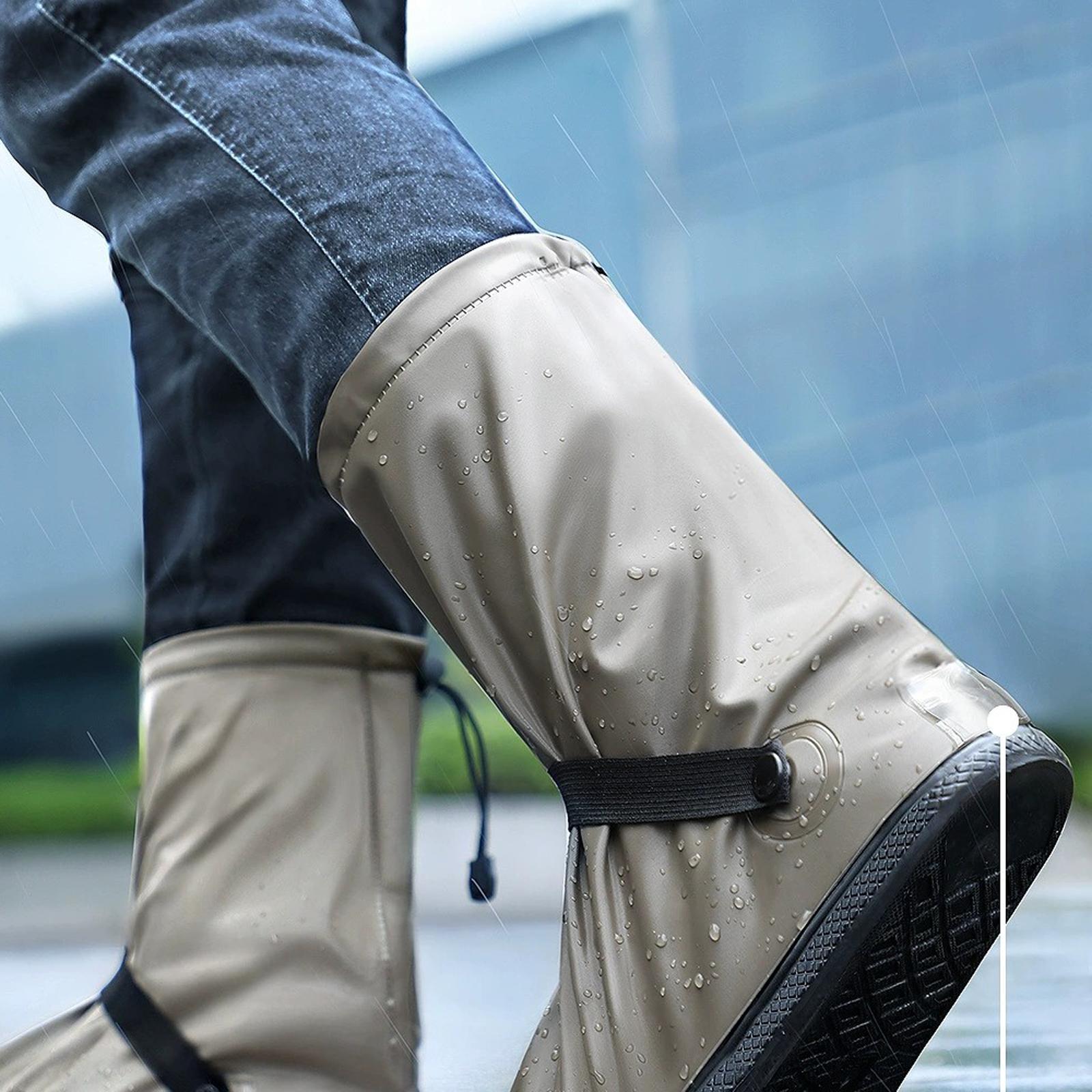 PVC Waterproof Rain Shoes Cover Overshoes Snow Protection for Adults Camping S