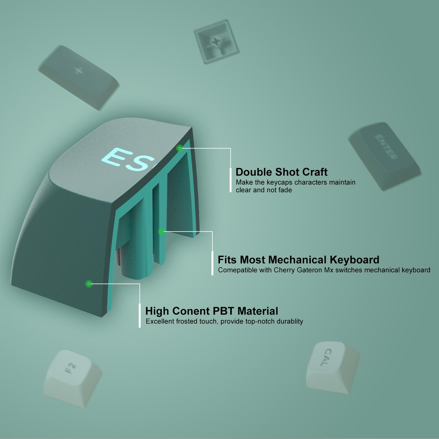 Bắn đôi pbt keycaps xvx cấu hình khóa tùy chỉnh 189 Key tương thích với Cherry Gateron MX chuyển đổi bàn phím cơ khí game