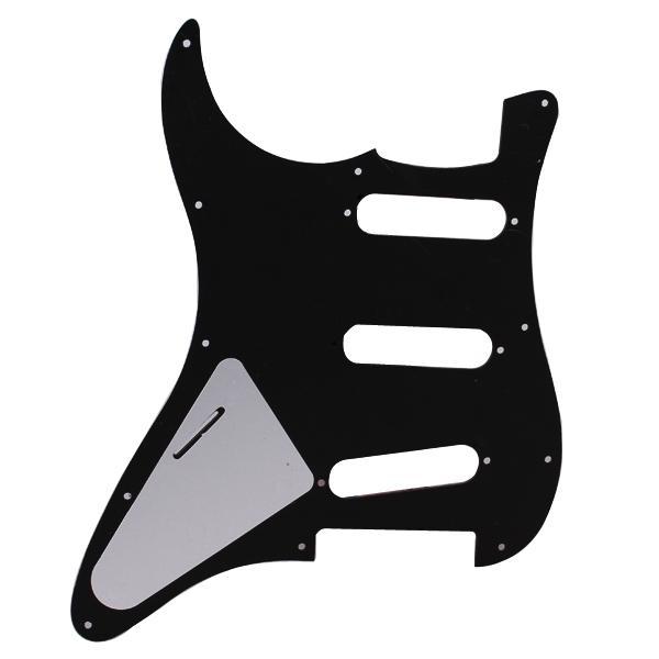 Black Pickguard 1 Ply 11 Hole For Strat Guitar SSS Instrument Accessories