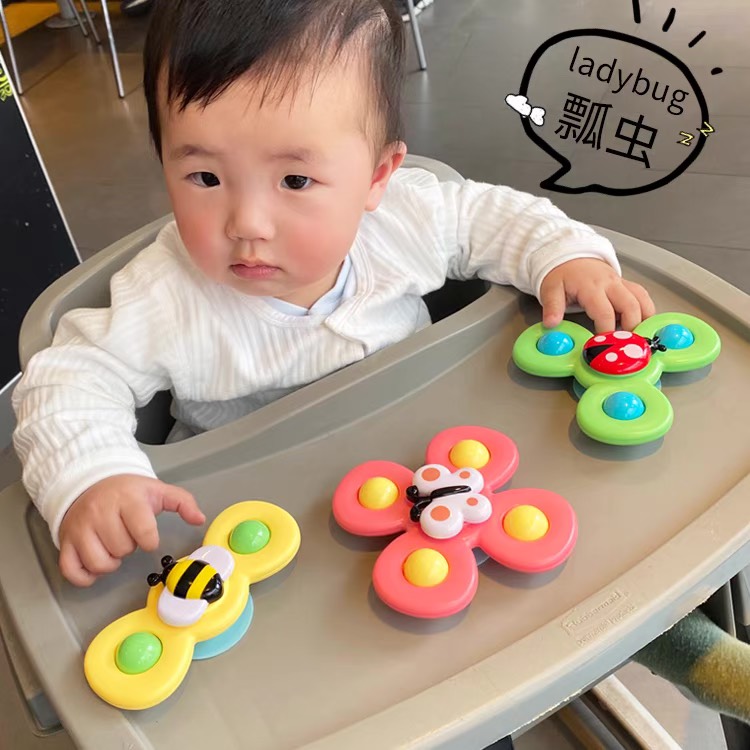 Đồ chơi con quay spinner vui nhộn, hộp đẹp set 3 con quay thiết kế hình động vật dễ thương cho bé