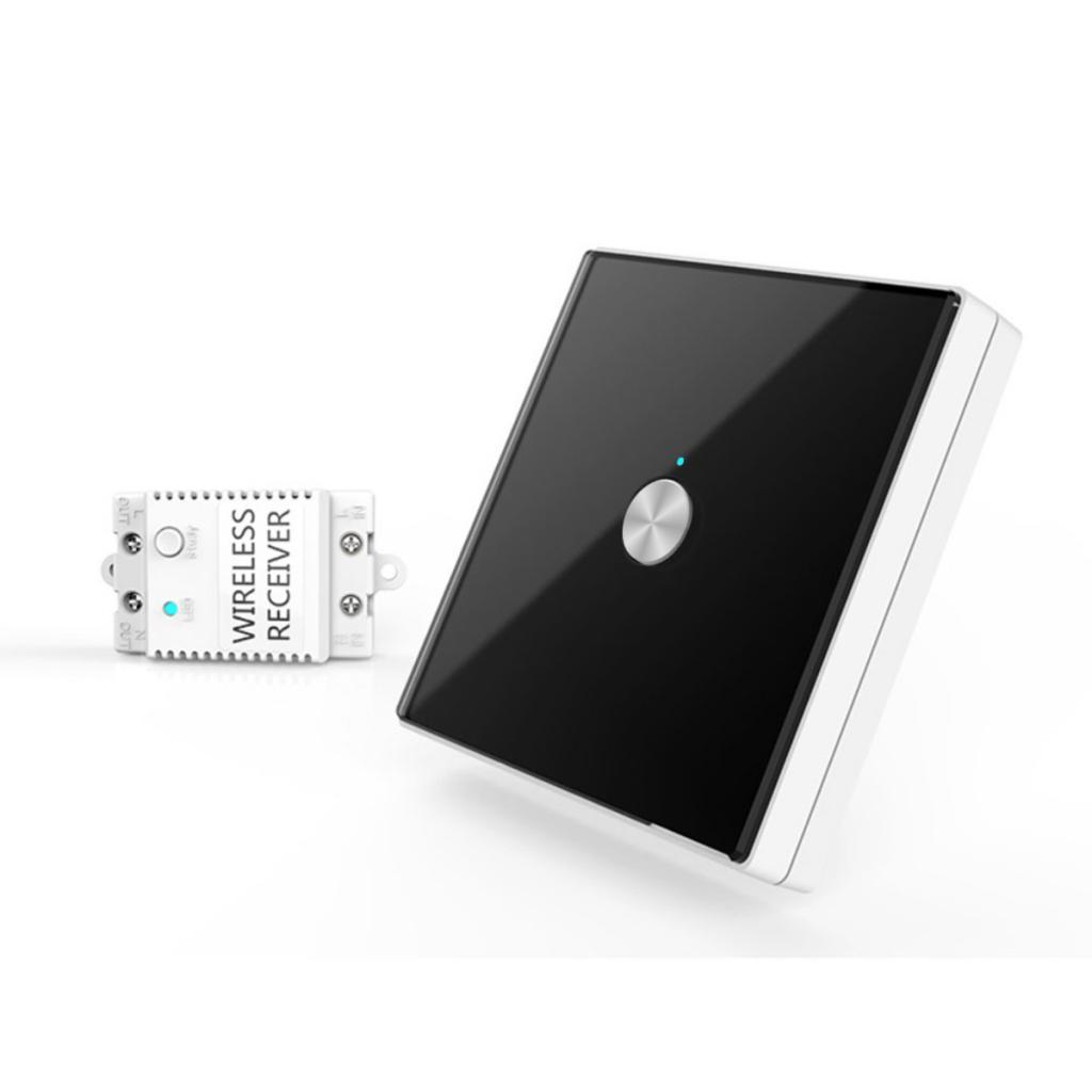 433MHz RF Wireless Remote Control Switch 86 Wall Panel Transmitter 1 Button