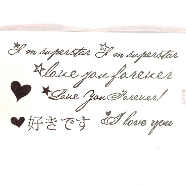 Hình xăm dán chủ đề chữ kí love you forever 10x6cm