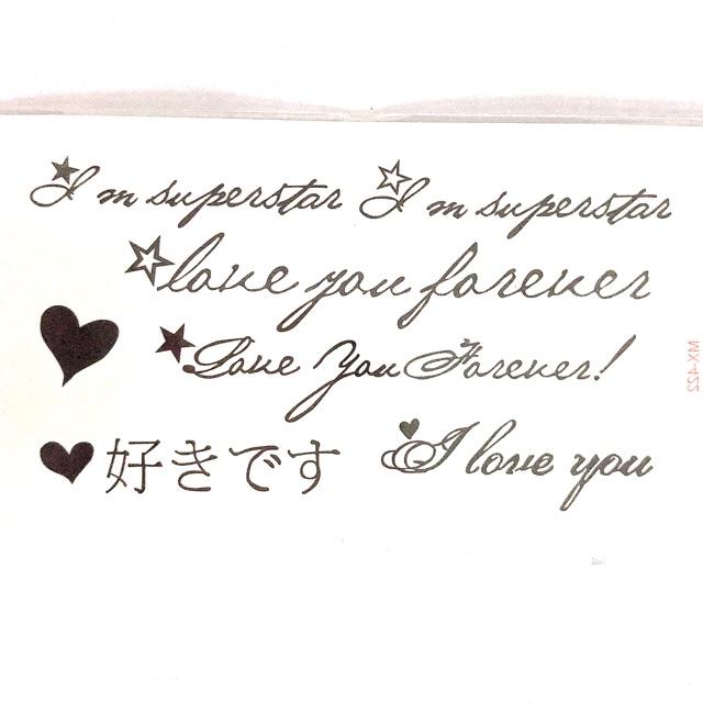 Hình xăm dán chủ đề chữ kí love you forever 10x6cm _ tặng đồng size khi mua từ 5 tấm