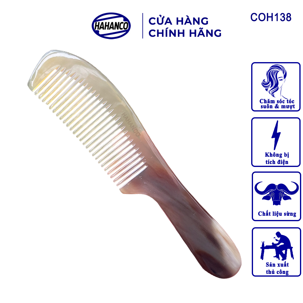 Lược sừng Thân dài thon gọn rất đẹp COH138 - Lược sừng xuất Nhật - Chăm sóc tóc