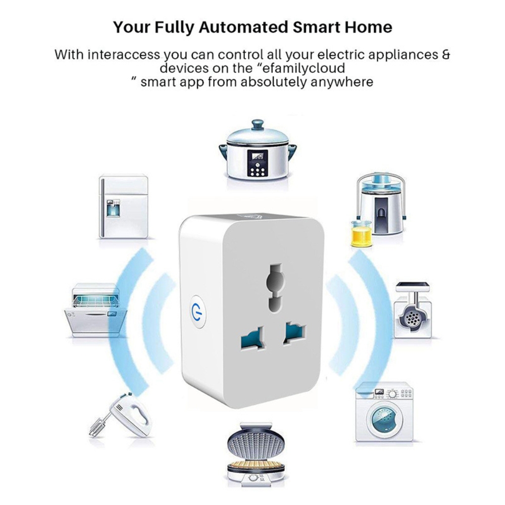 Ổ cắm thông minh WIFI 15A Tuya đo công suất HM-WS022