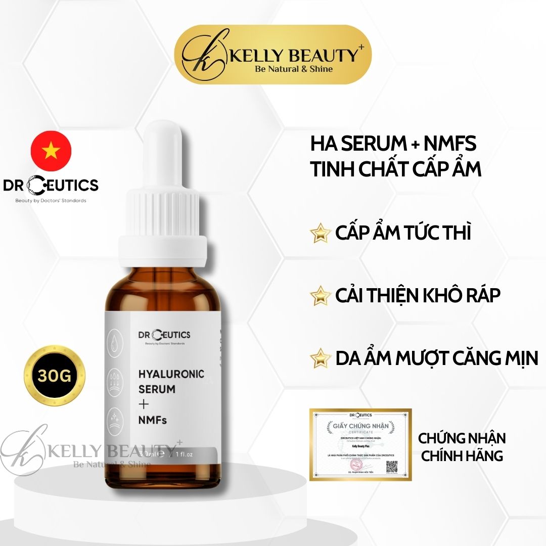 Tinh Chất Cấp Ẩm Drceutics Hyaluronic Serum + NMFs - Giúp Da Căng Bóng, Mềm Mịn | Kelly Beauty