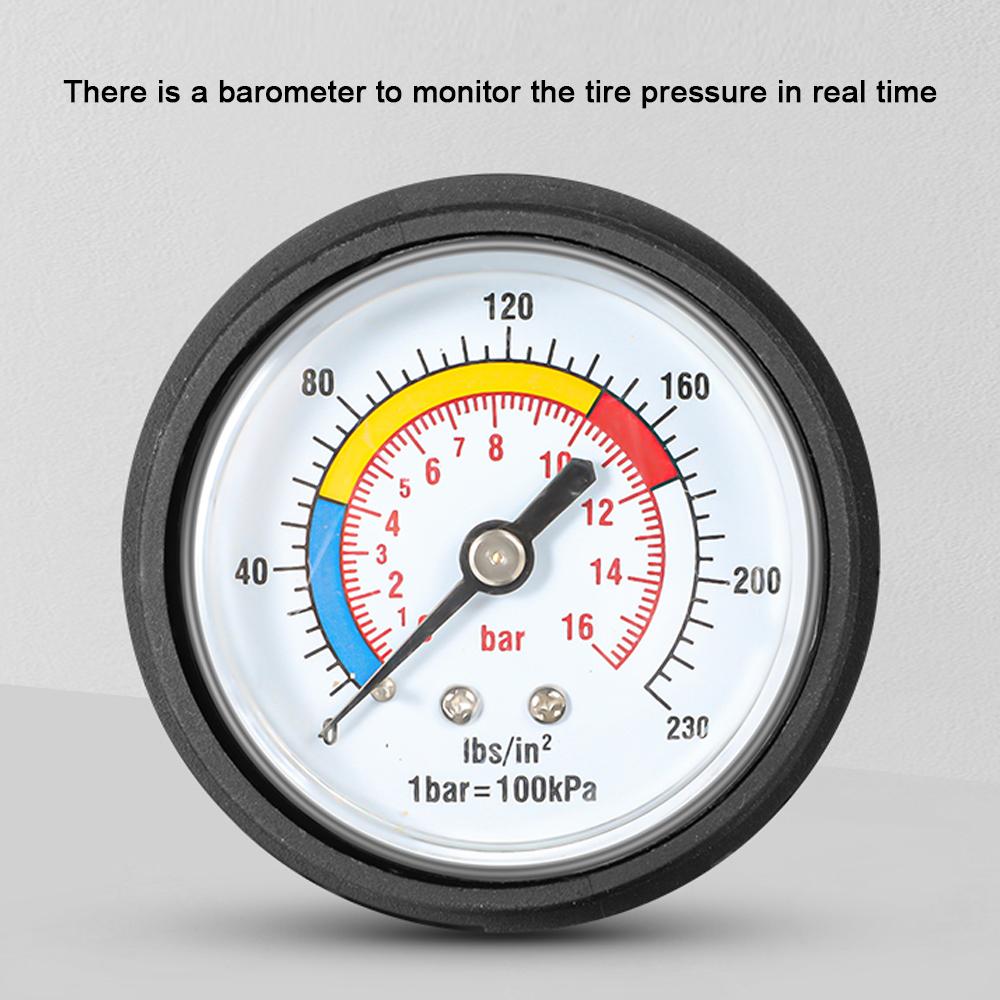 Máy bơm xe đạp WEST BIKING 180PSI có đông hồ đo áp suất