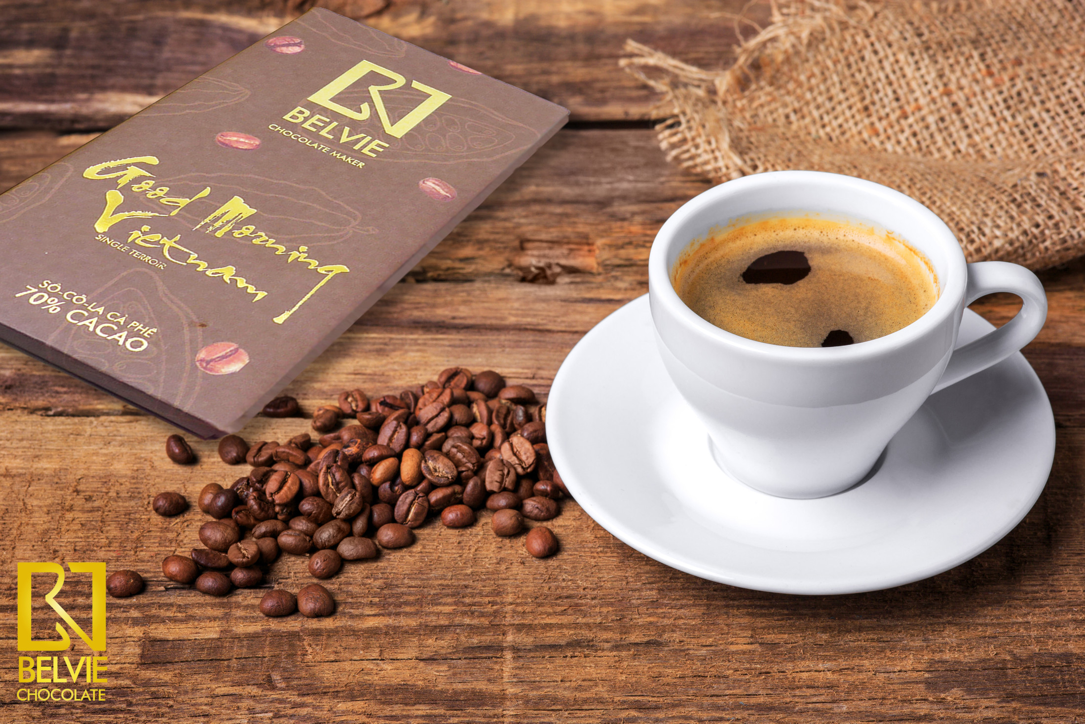 Socola Café Belvie Good Morning 70% Cacao Belvie-GMV80 (80g)