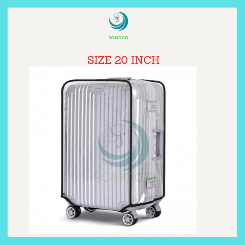 Áo bọc vali trong suốt, nhiều size- CHỌN SIZE+ Tặng kèm thẻ đeo hành lý, mẫu ngẫu nhiên- Bao trùm vali chống trầy xước đủ cỡ 20-22-24-26-28 inch