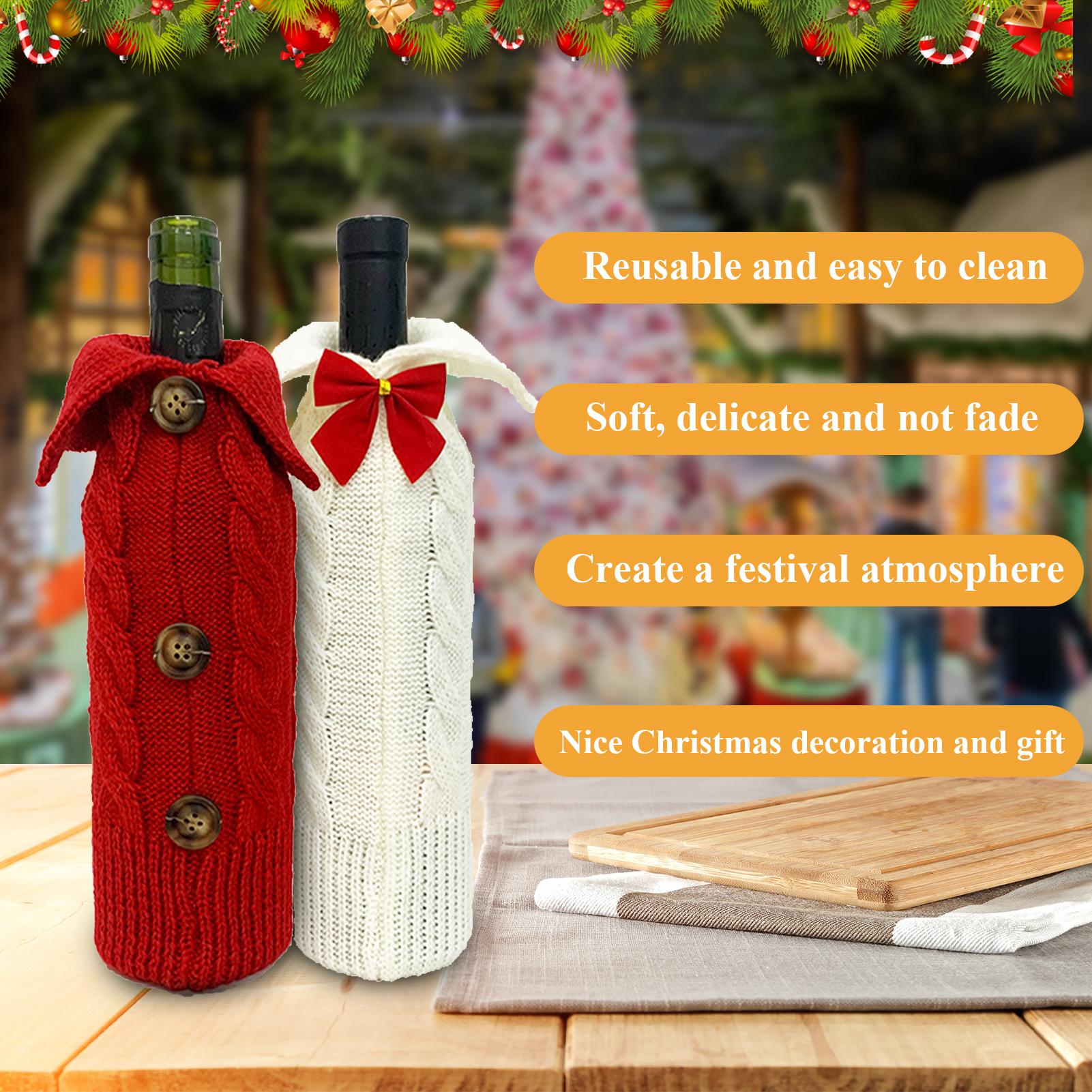 Đồ bao chai rượu hình dễ thương, kiểu trang trí Giáng sinh