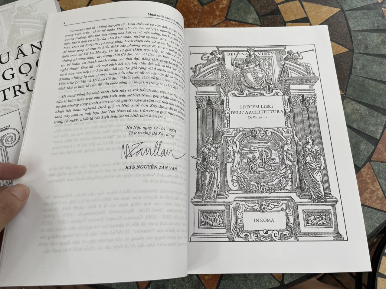 MƯỜI CUỐN SÁCH VỀ KIẾN TRÚC và NHỮNG GIÁO HUẤN VÀNG NGỌC VỀ KIẾN TRÚC – Vitruvius và Andrea Palladio – Lê Phục Quốc và Nguyễn Trực Luyện dịch – NXB Xây Dựng
