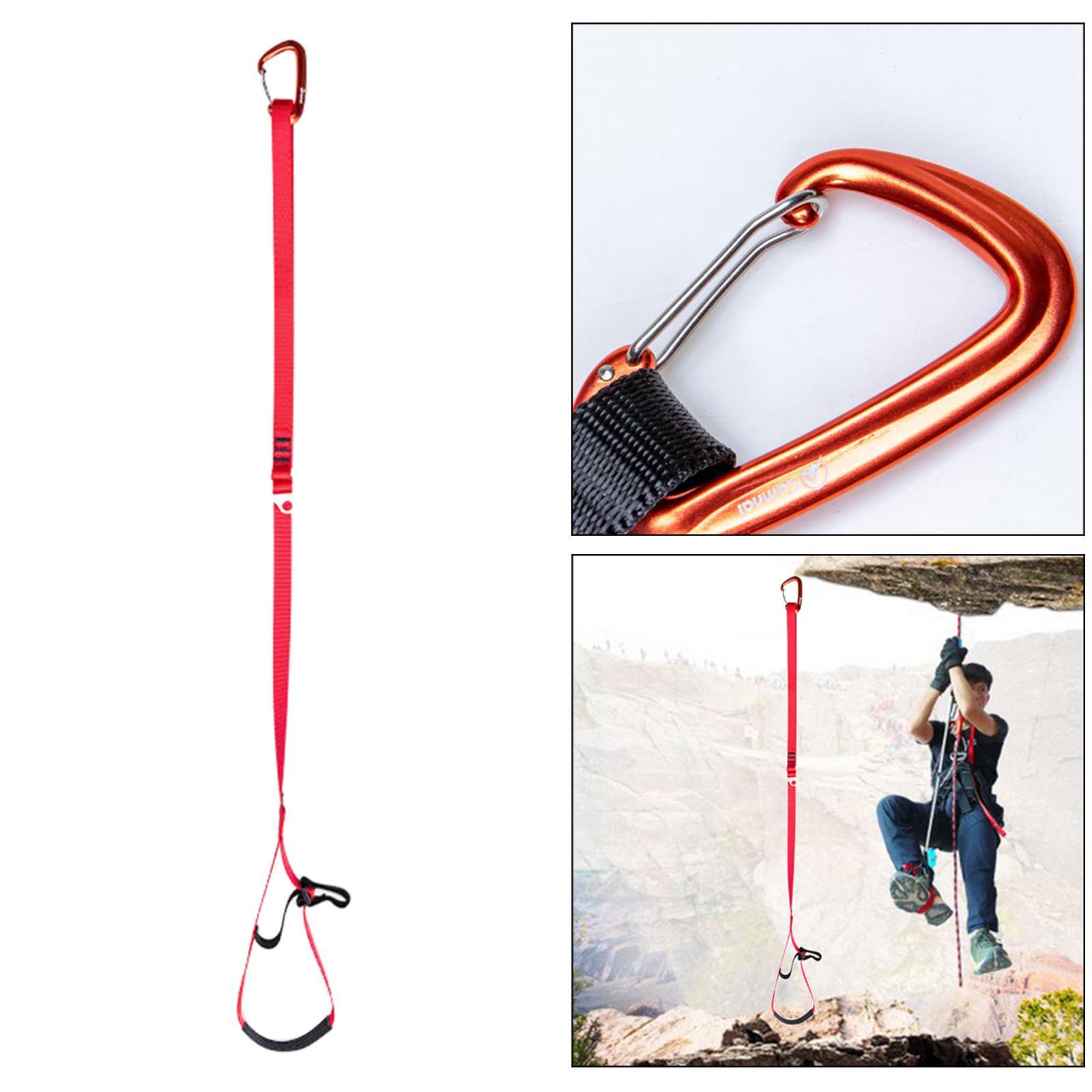 Climbing Foot Ascender Riser 80-130cm Adjustable Caving Foot  Loop Strap