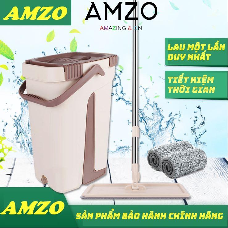 Bộ lau nhà 360 độ cao cấp tự vắt phẳng chữ nhật thế hệ mới - 02