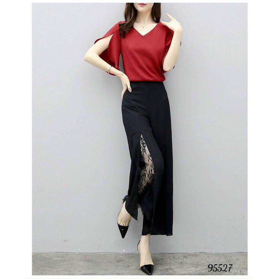 SET COTTON LẠNH,QUẦN CÓ DÂY KÉO,THIẾT KẾ HỌA TIẾT TRƠN NHƯNG KHÔNG KÉM PHẦN SANG TRỌNG