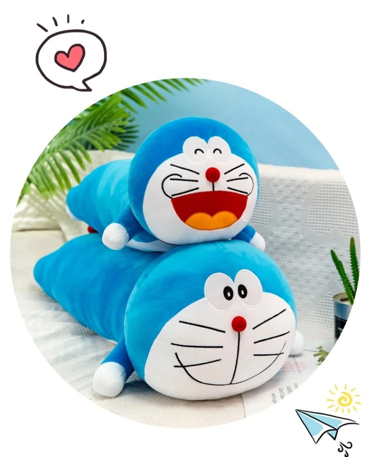 Thú nhồi bông mèo Doremon 3in1 có mền - Size 50cm - Quà tặng gấu bông Doraemon có mền đáng yêu