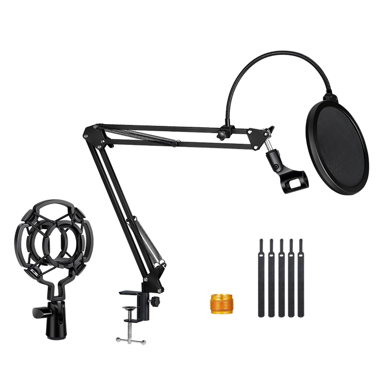 Microphone Stand Kit NB35 Recording Equipment Foldable Shock Mount for Streaming Desktop
