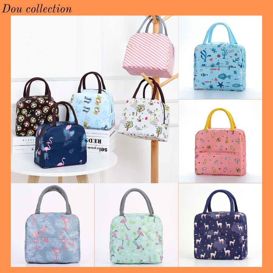 Túi Giữ Nhiệt Chống Nước Dễ Thương Vải Twill Oxford 230D Cao Cấp 22x12x20CM - Lunch Bag - Mã TG006
