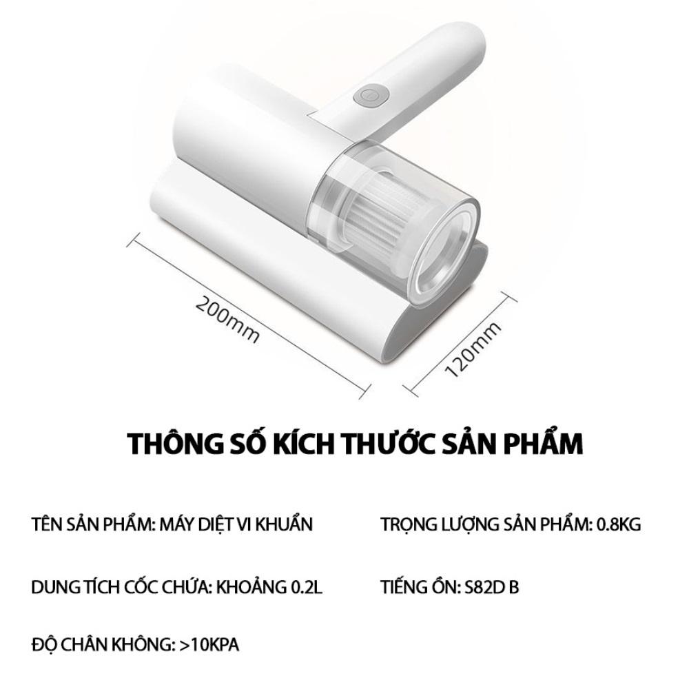 Máy hút bụi giường nệm, máy hút bụi mịn không dây sạc pin, có tia UV khử khuẩn, hút ẩm không khí, bảo hành 12 tháng
