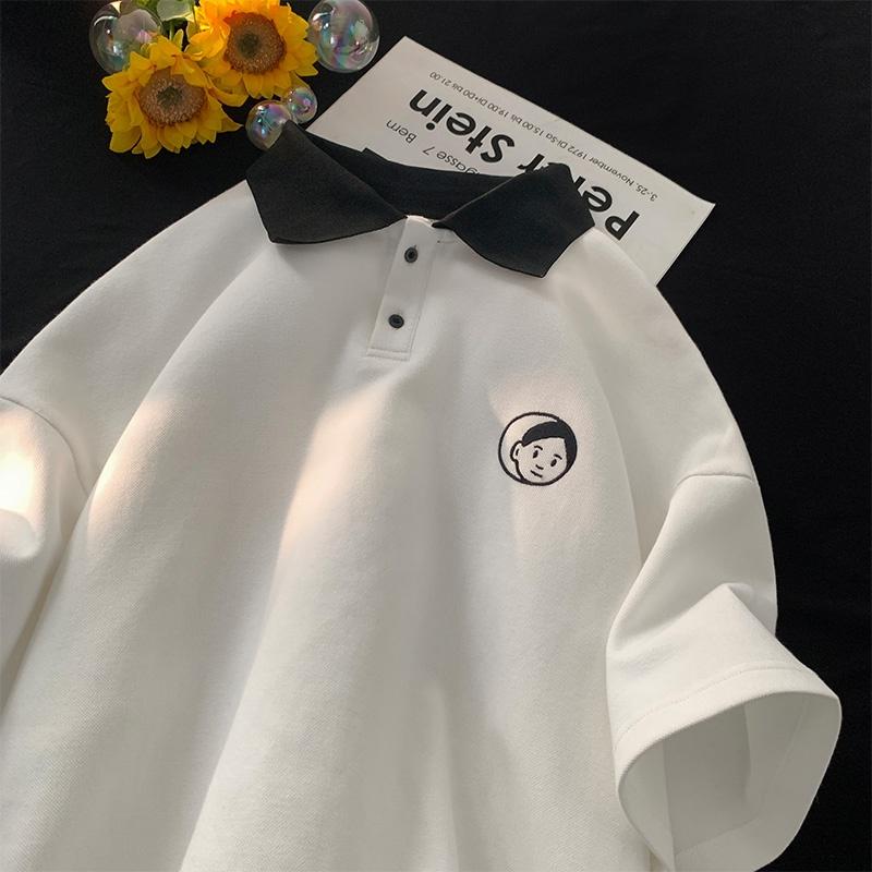 Áo polo unisex tay lỡ form rộng , áo thun cổ bẻ nam nữ chất cotton cá sấu mềm và mát, logo thêu – MayLinh shop