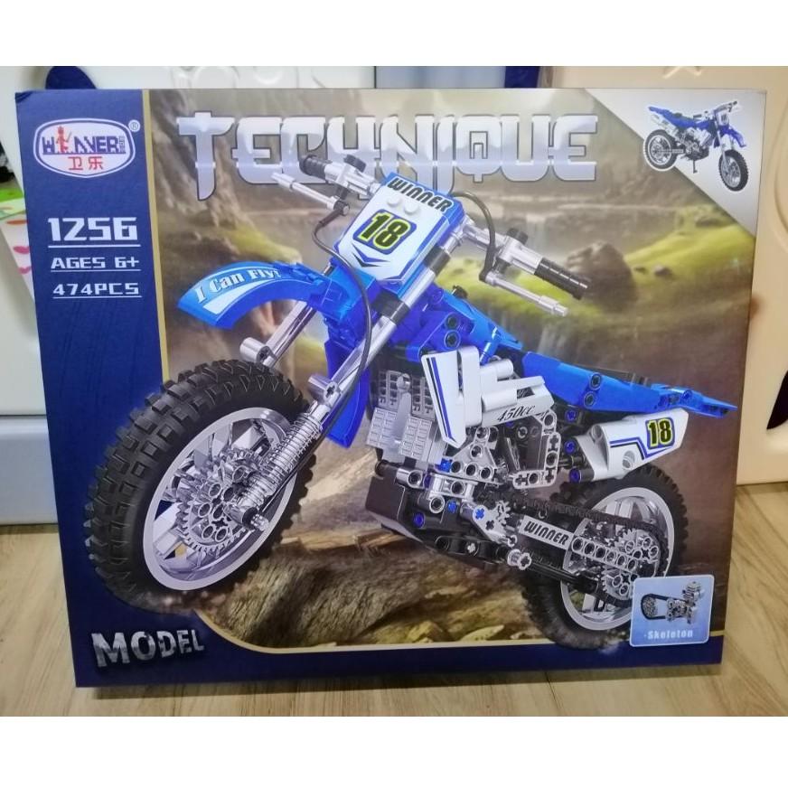 bộ đồ chơi lắp ráp mô hình technic motorbike cross country motorcycle winner 1256 Xe Mô Tô Phân Khối Lớn