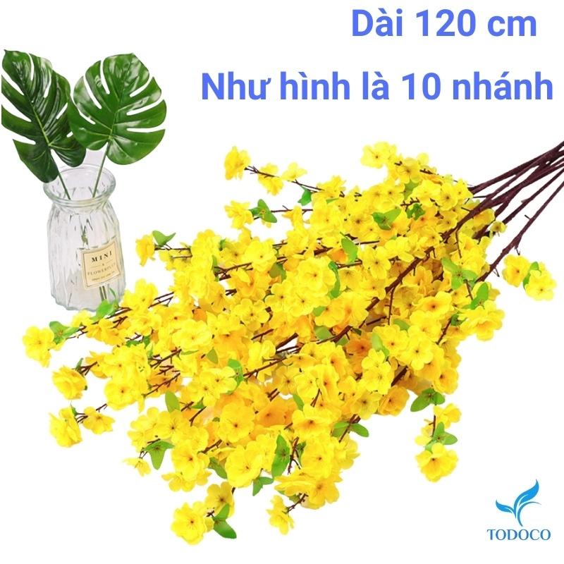 Cành đào giả trang trí tết decor phòng khách cao cấp chụp ảnh đẹp dài 65 - 120cm H00
