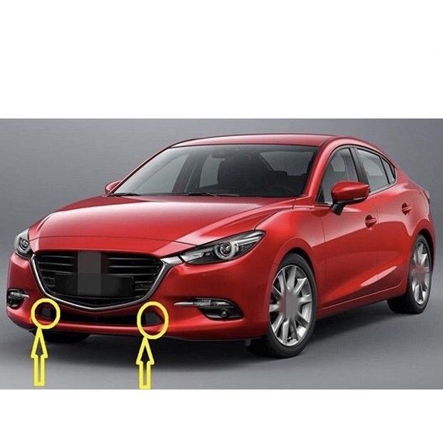 Ốp tam giác lưới gió cản trước Mazda 3 2014 - 2016
