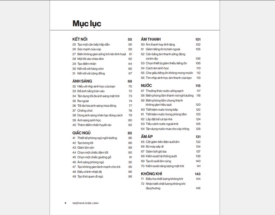 Ngôi Nhà Chữa Lành - 100 Cách Biến Đổi Không Gian Để Có Sức Khỏe Thể Chất Và Tinh Thần Tốt Hơn