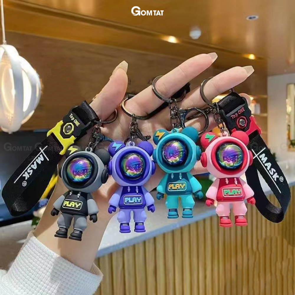 Móc khóa phi hành gia cute, móc treo trên balo, túi xách siêu dễ thương - GAUPLAY-KEY-006