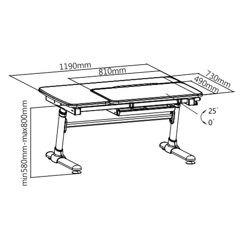 Bàn học trẻ em có thể điều chỉnh độ cao E502