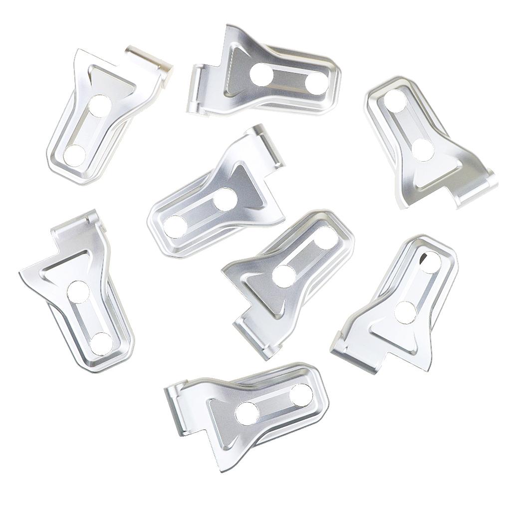 8Pcs Silver Door Hinge Covers Trim Fits for 2018 Wrangler JL Unlimited