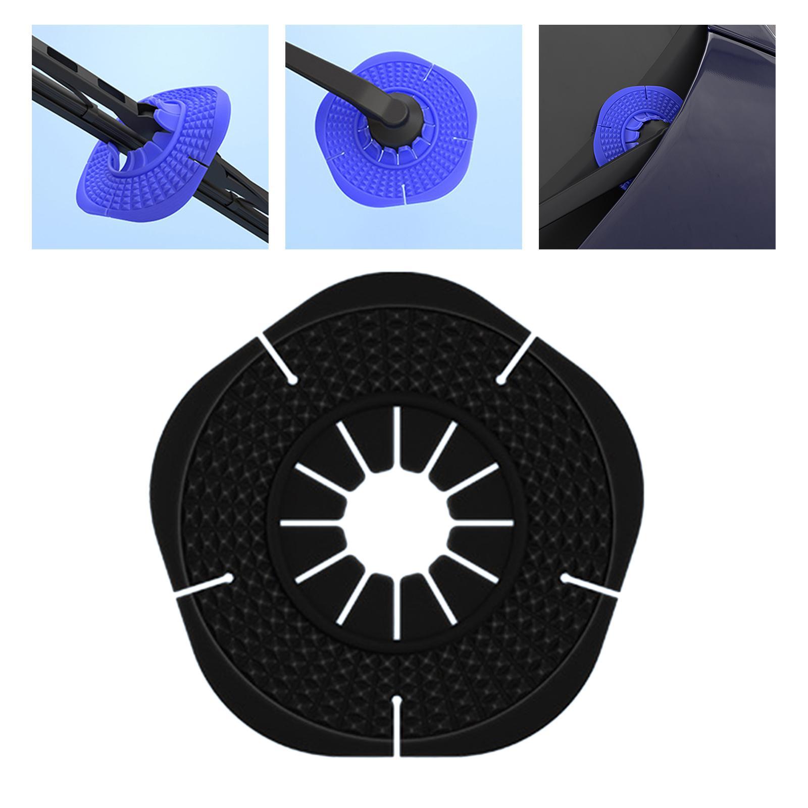 2X Car Wiper Arm Hole Protective Cover for Wiper Arm Hole Protection Black Large