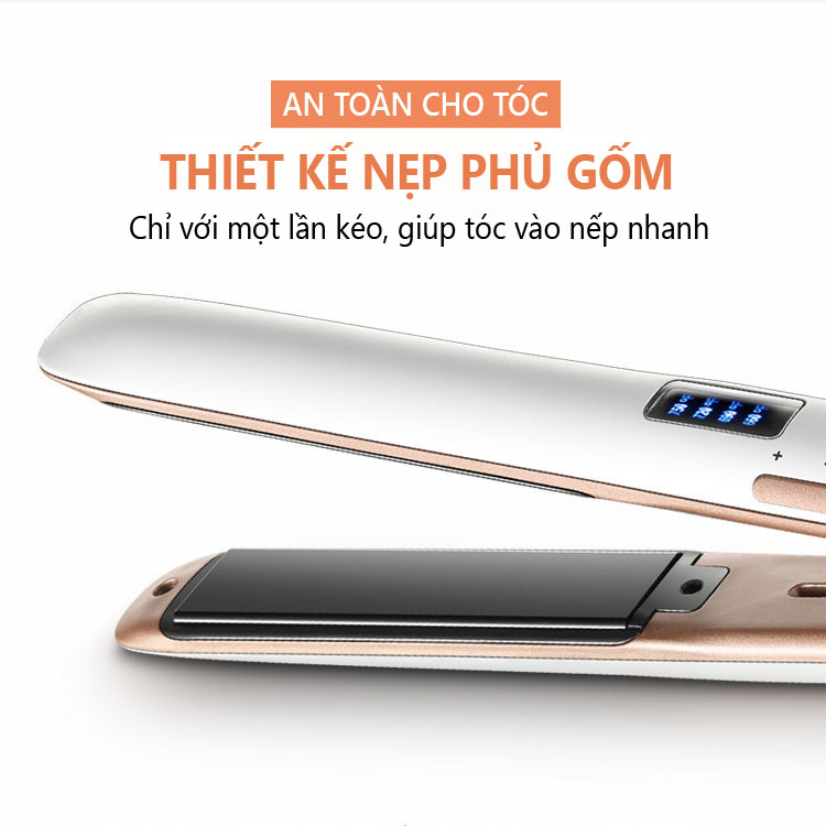 Máy Uốc Tóc Đa Năng Kết Hợp Duỗi Và Là Tóc 3 in 1 Damas D6120 - Thiết Kế Sang Trọng Cao Cấp Với 4 Mức Tạo Kiểu Thông Minh - Hàng Chính Hãng