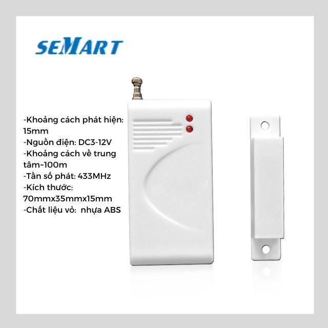 Cảm biến từ cửa không dây Semart SM-D022W