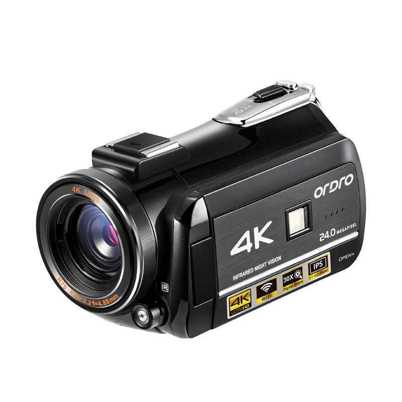 ORDRO AC3 4K Máy quay video kỹ thuật số Máy quay phim Tầm nhìn ban đêm Tầm nhìn hồng ngoại 캠코더 Filmadora are