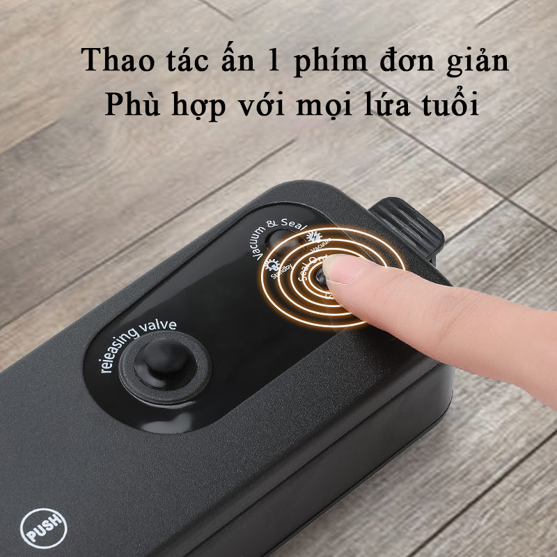 Máy Hút Chân Không Và Hàn Miệng Túi Vacuum Sealer X2000 Bảo Quản Thực Phẩm Đa Chức Năng Tặng Kèm 10 Túi