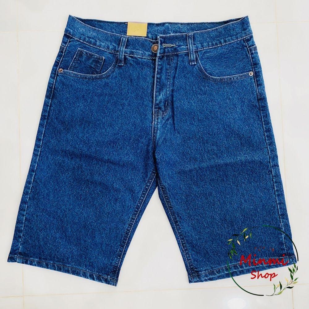 Quần Sọt Jean Nam Màu Xanh Bigsize Short Sort Rin Nam Lịch Sự Hàng Xuất Khẩu