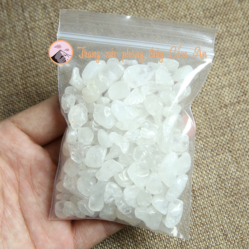 100g đá T.hạch a.nh phong thủy nhiều màu đã mài bóng.