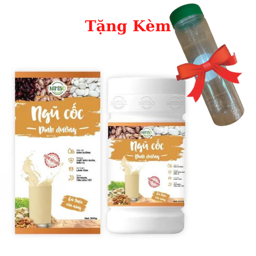 Bột Ngũ Cốc Hỗ Trợ Tăng Cân Namiso Hộp 500g, Tặng Kèm Bình Uống Nước