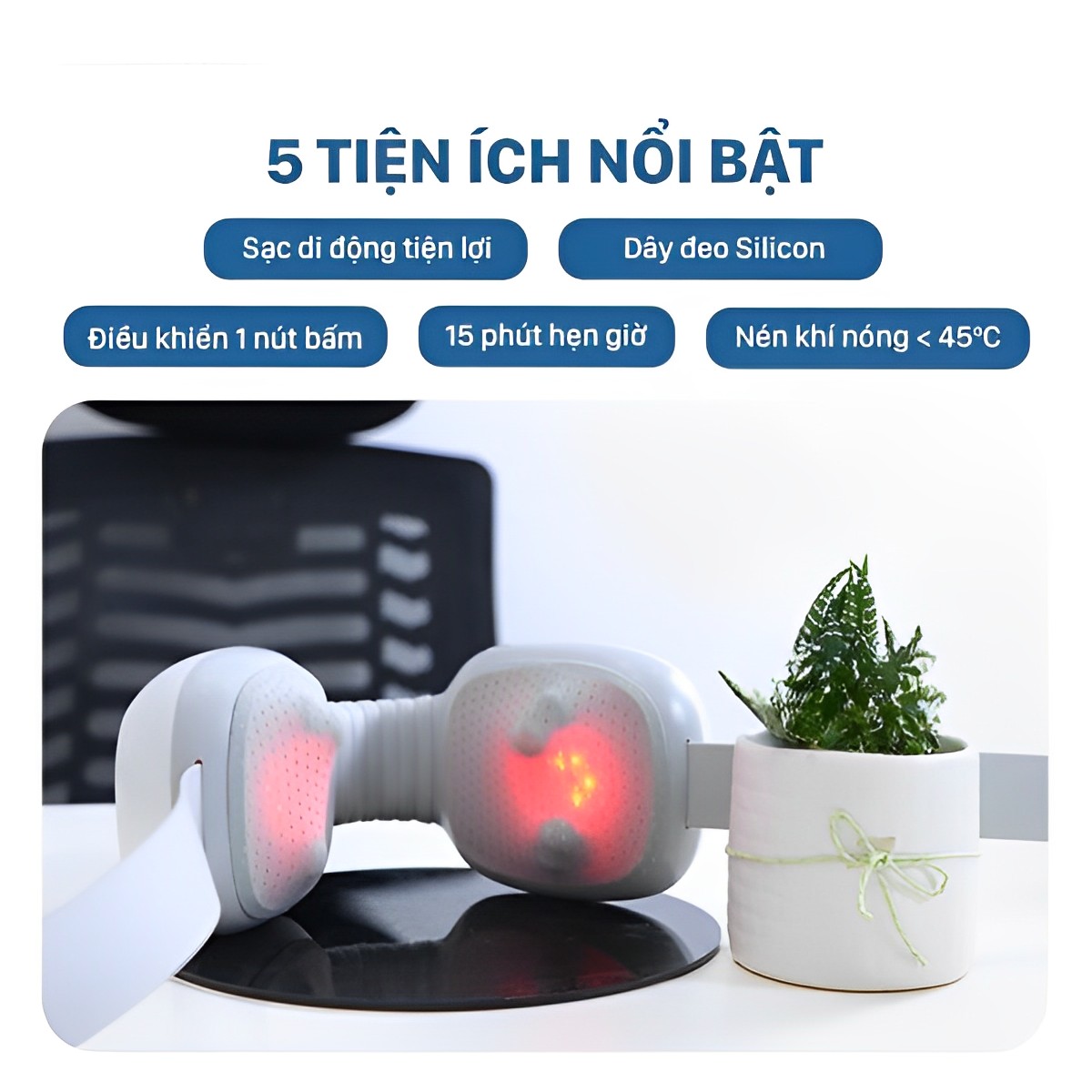 Máy massage cổ vai gáy dùng pin cao cấp P10