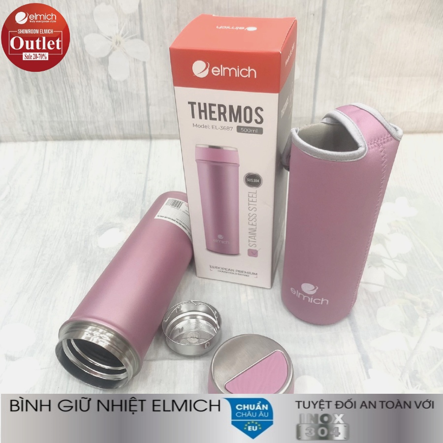 Bình Giữ Nhiệt Inox 304 Nóng 8h Lạnh 12h ELMICH El3687 500ml