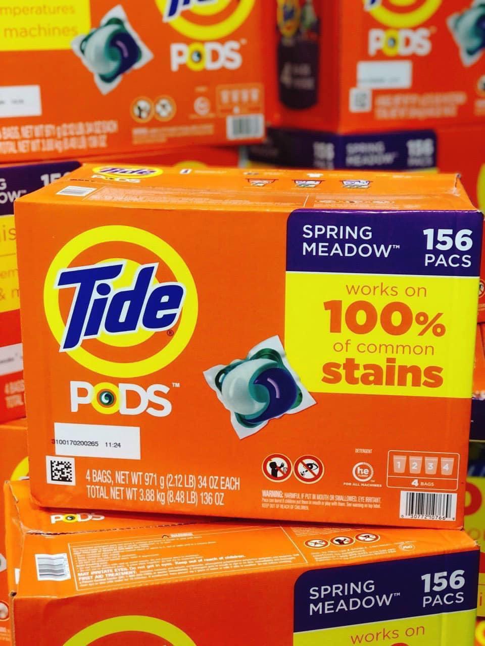 Hình ảnh Viên giặt xả tide pods 3 in 1  thùng 156 viên mẫu mới của mỹ