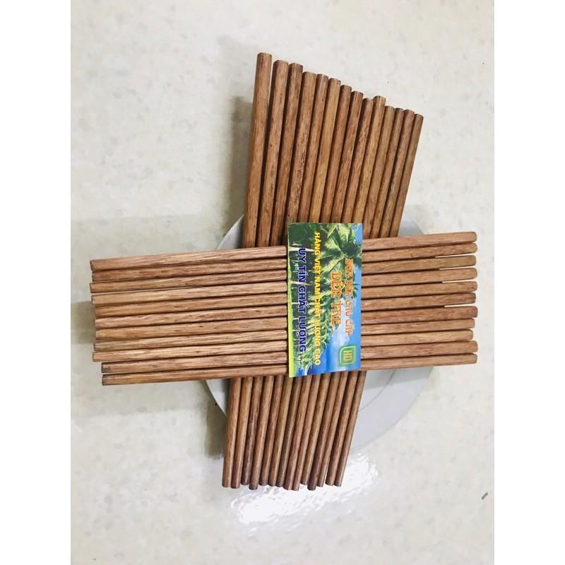 Giá xưởng 10 đôi đũa gỗ dừa bến tre cao cấp, đũa đẹp không cong vênh, nhẵn bóng, đũa ăn cơm