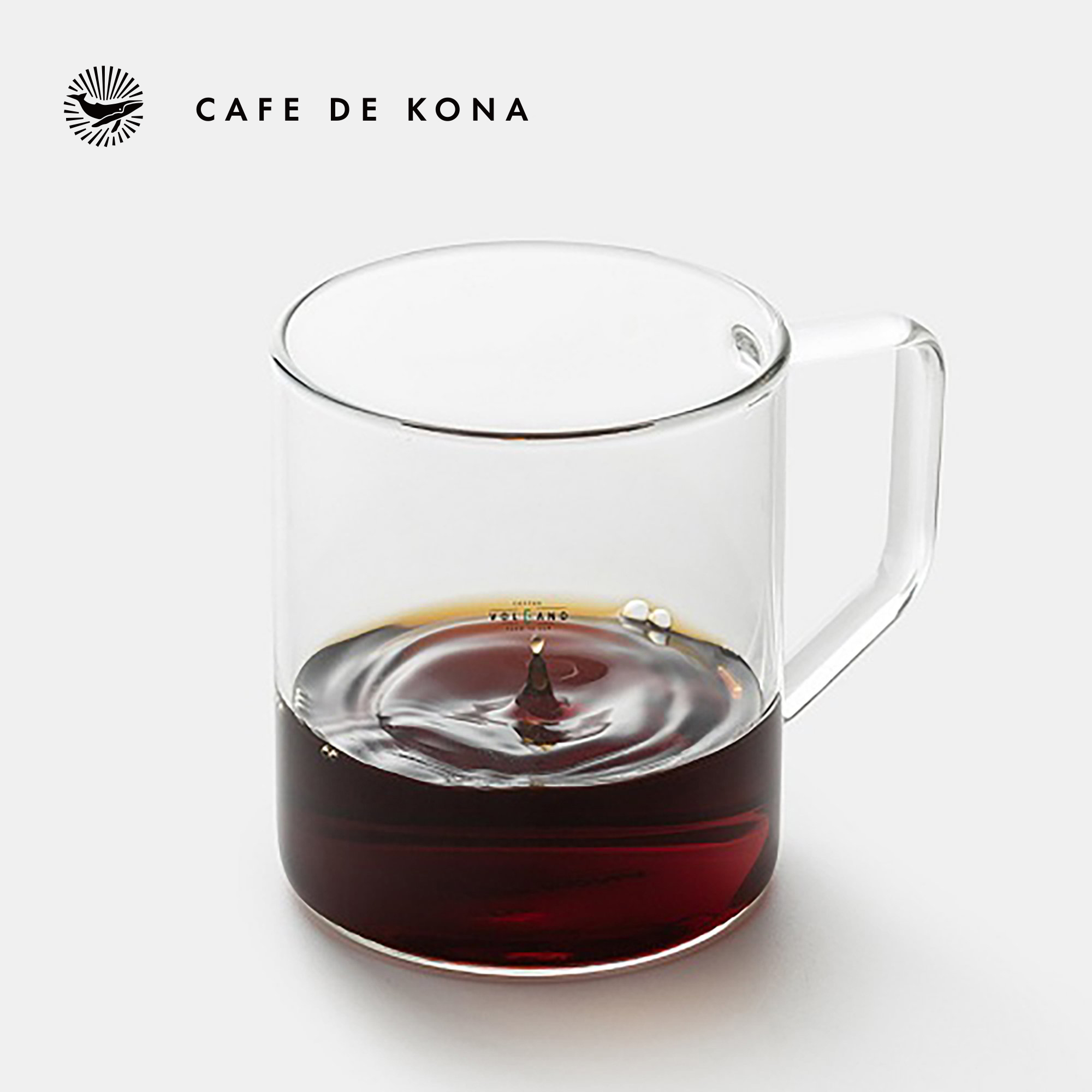 Ly thủy tinh uống trà cà phê 360ml CAFE DE KONA