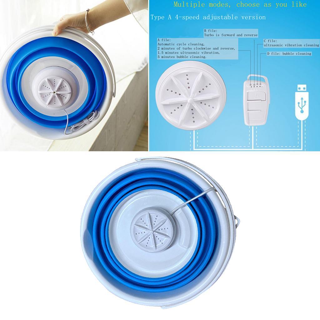 Mini Washing Machine UPGRADED Clothes Folding Laundry Machine Bucket Type B