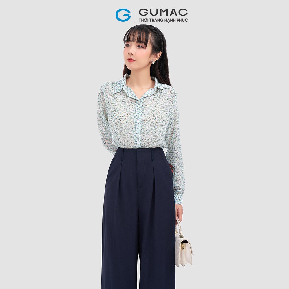 Quần ống suông lưng liền thời trang GUMAC QC11006