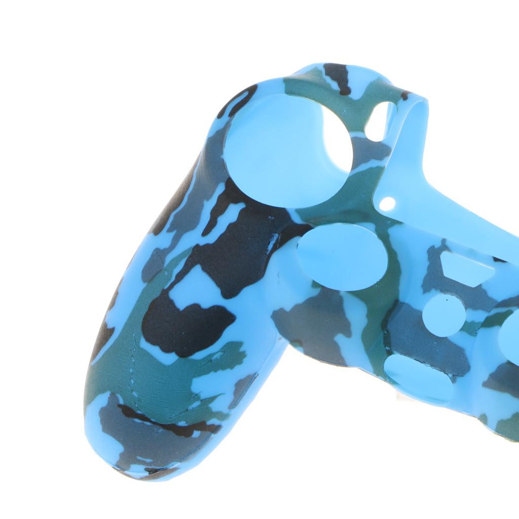 Soft Silicone Skin Cover for 4 Controller Rose + Blue