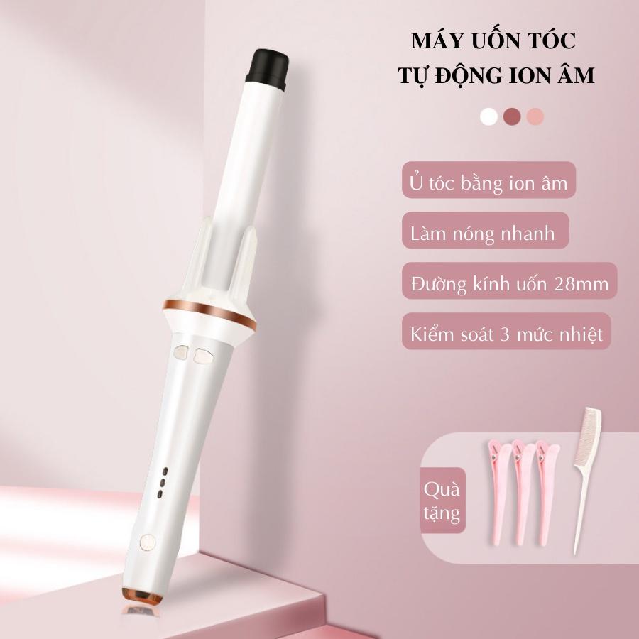 Máy uốn tóc xoăn tự động Boorui XN388, uốn tóc ion âm, chất liệu gốm sứ đường kính uốn 28 mm, giữ nếp lên đến 12 giờ