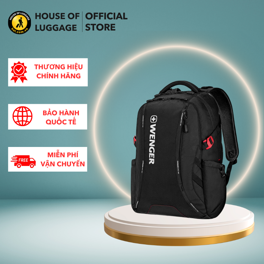 Balo Laptop 15.6 Swimmer Pro Wenger - Thụy Sĩ Ngăn Chứa Bảo Vệ Laptop 15.6 Nội Thất Tổ Chức Phong Phú, Tinh Tế, Tiện Dụng