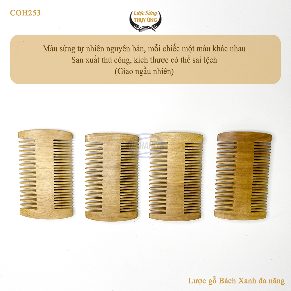 Lược Bí 2 Kiểu Răng Thưa Và Mau Chải Tóc Gỡ Rối Mùi Gỗ Thơm Dễ Chịu - COH253