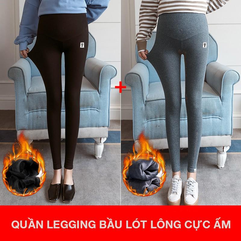 Quần Bầu Lót Lông Cạp Cao Trùm Bụng Quần Bầu Có Chun Chỉnh Bụng HX4604 Honey Mommy